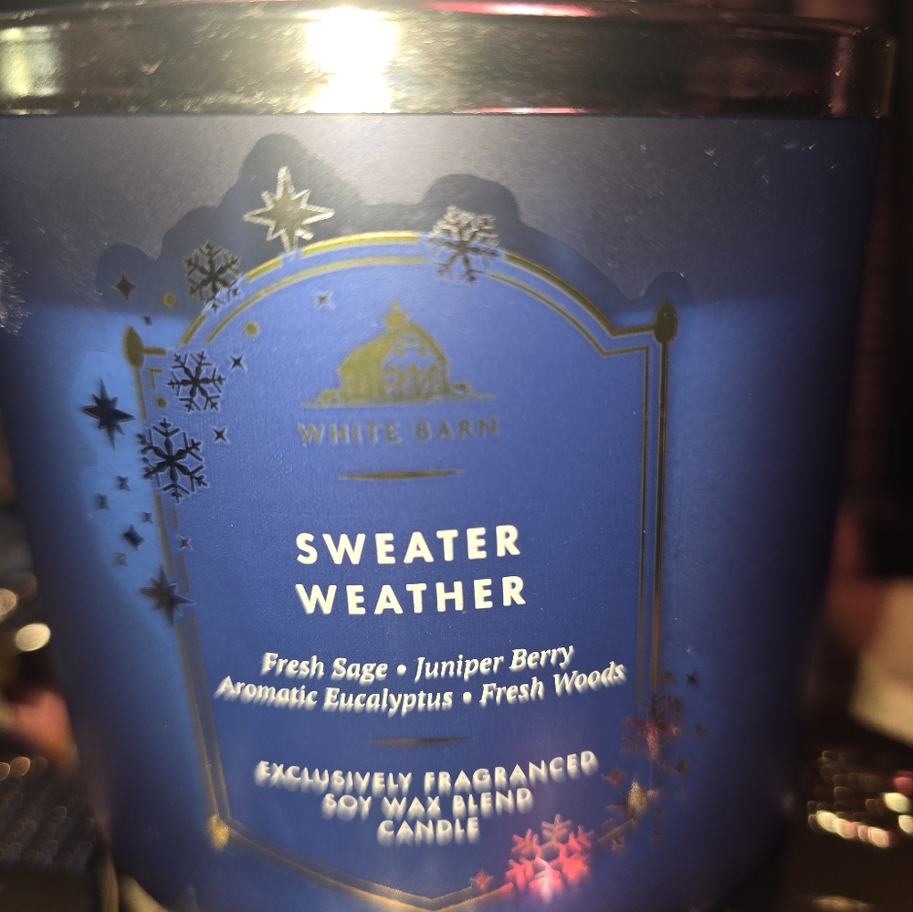 White Barn Sweater Weather 3 Wick Candle